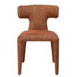 Brown upholstered dining chair with textured fabric | Home Centre Direct UK