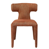 Brown upholstered dining chair with textured fabric | Home Centre Direct UK