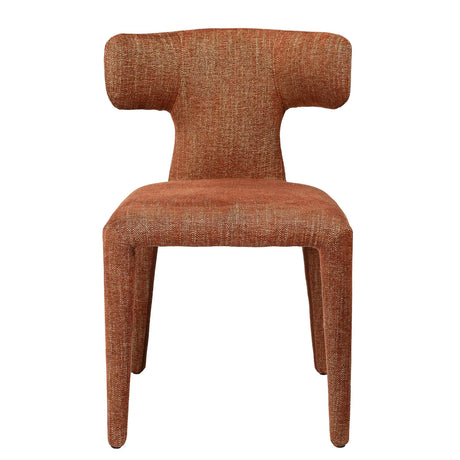 Brown upholstered dining chair with textured fabric | Home Centre Direct UK