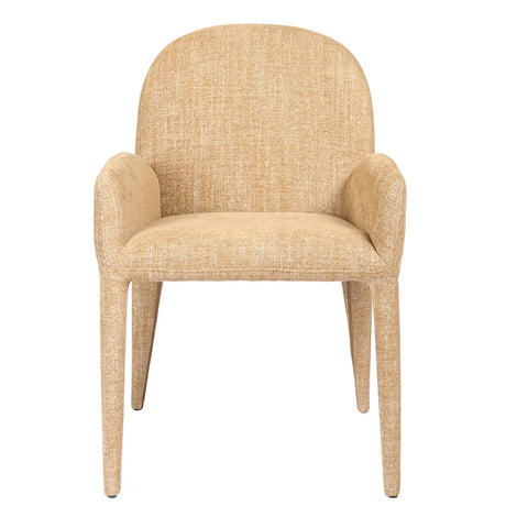 Wheat upholstered dining chair with curved arms | Home Centre Direct UK