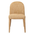 Wheat-colored upholstered dining chair with rounded back | Home Centre Direct UK
