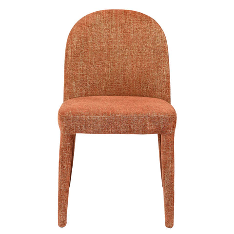 Brown upholstered dining chair with curved back | Home Centre Direct UK