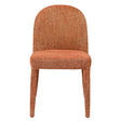 Brown upholstered dining chair with curved back | Home Centre Direct UK