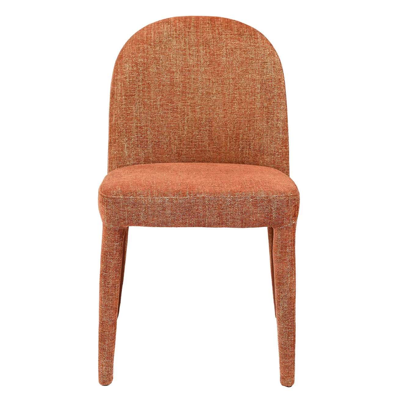 Brown upholstered dining chair with curved back | Home Centre Direct UK