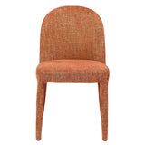 Brown upholstered dining chair with curved back | Home Centre Direct UK
