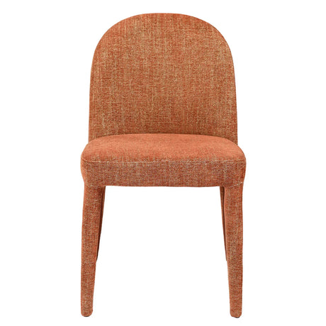 Brown upholstered dining chair with curved back | Home Centre Direct UK