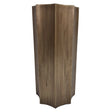 Antique brass pedestal with a smooth, angular design | Home Centre Direct UK