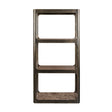 Smoked bronze metal and glass shelving unit with marble base | Home Centre Direct UK