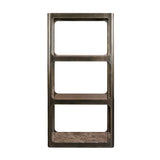 Smoked bronze metal and glass shelving unit with marble base | Home Centre Direct UK