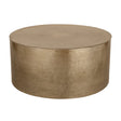 Gold metal drum coffee table with storage | Home Centre Direct UK