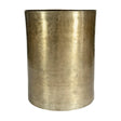 Gold cylindrical metal side table with a smooth finish | Home Centre Direct UK