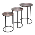 Bronze metal nesting tables with black frames | Home Centre Direct UK