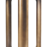 Bronze metallic table leg with smooth, sleek finish.