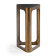 Bronze triangular table with black glass top | Home Centre Direct UK