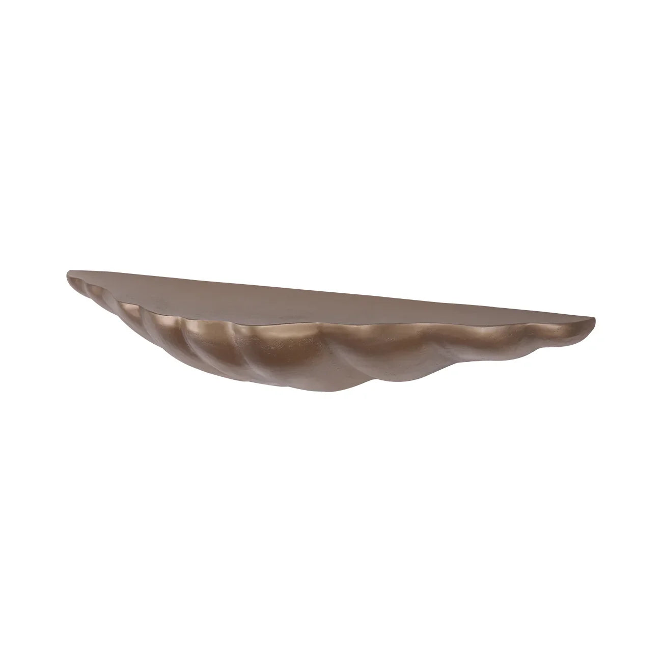 Antique brass floating shelf with scalloped edge design | Home Centre Direct UK