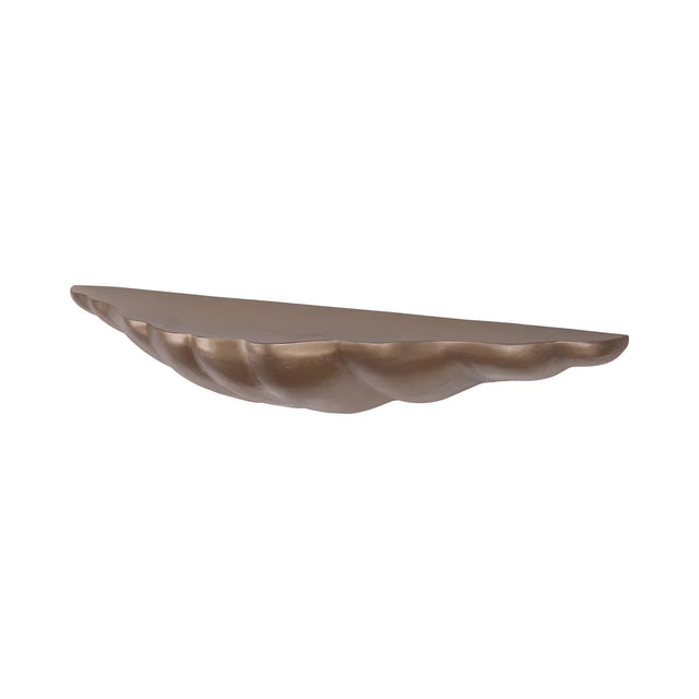 Antique brass floating shelf with scalloped edge design | Home Centre Direct UK