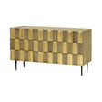 Gold geometric-patterned sideboard with sleek black legs | Home Centre Direct UK