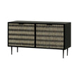 Black sideboard with intricate bone inlay pattern | Home Centre Direct UK