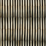 Black and white striped bone inlay pattern detail.