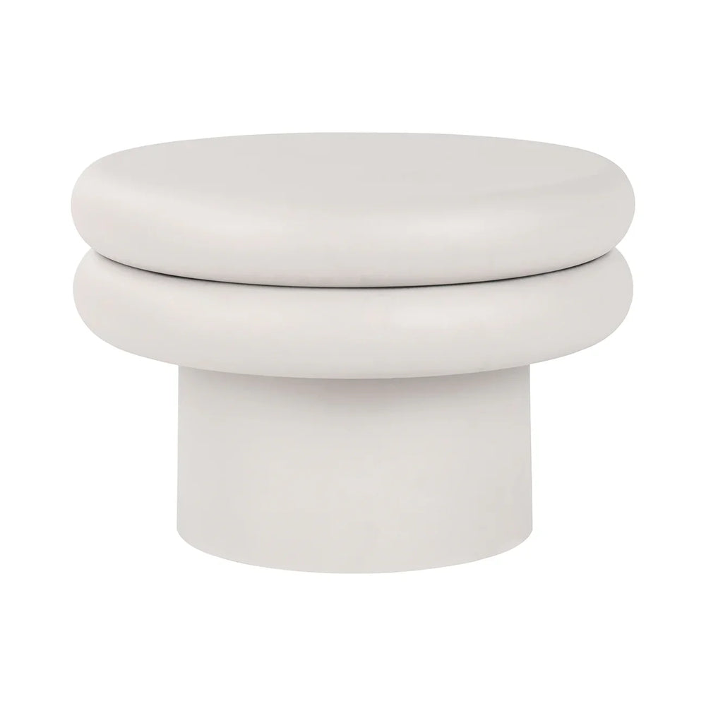 White round coffee table with smooth, layered design | Home Centre Direct UK