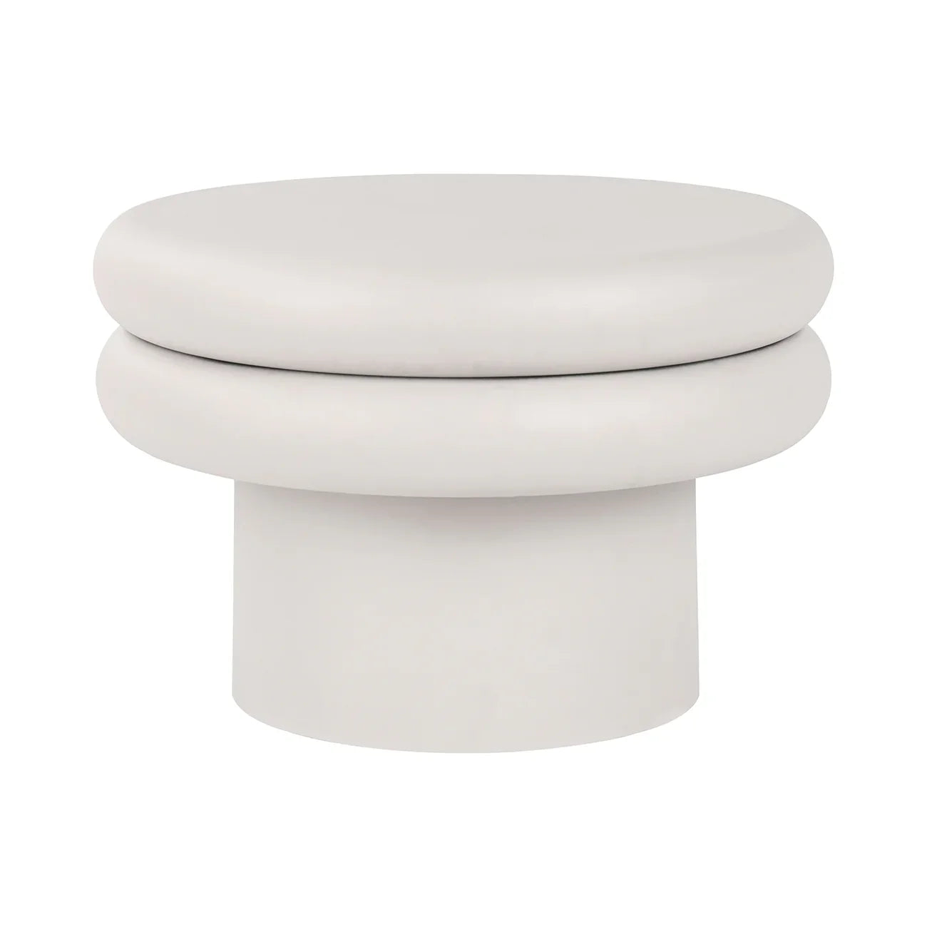 White round coffee table with smooth, layered design | Home Centre Direct UK