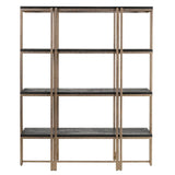 Natural wood and metal shelving unit with open design | Home Centre Direct UK
