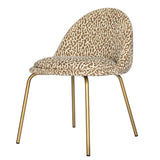 Leopard-patterned dining chair with gold legs | Home Centre Direct UK