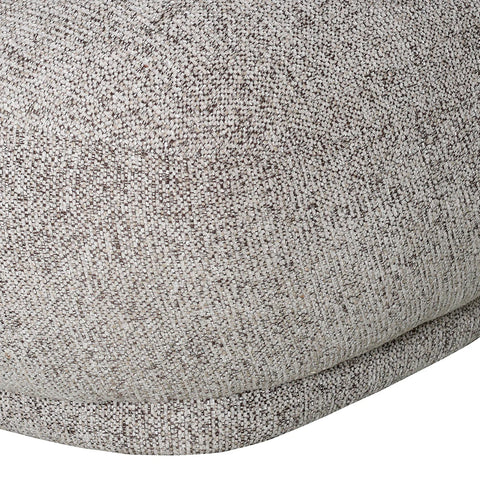 Beige chair fabric showing detailed woven texture.