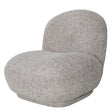 Gray textured fabric chair with rounded backrest | Home Centre Direct UK