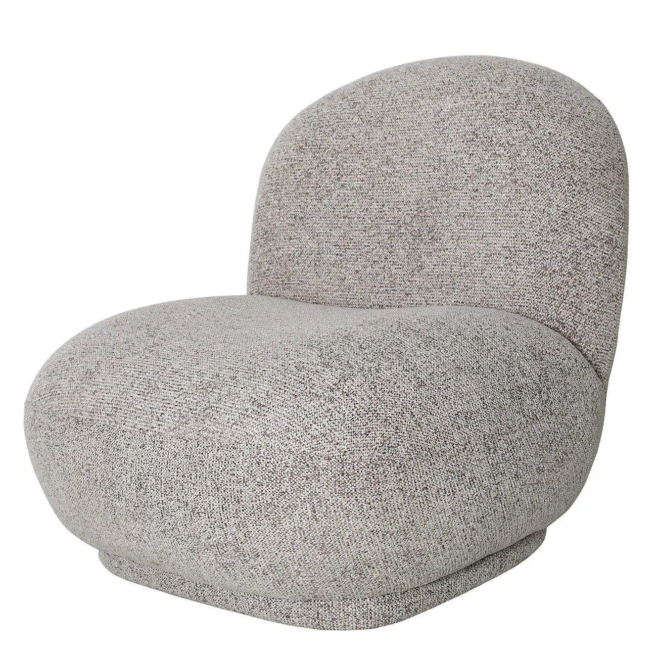 Gray textured fabric chair with rounded backrest | Home Centre Direct UK