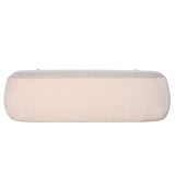 Beige upholstered bench with cushioned top | Home Centre Direct UK