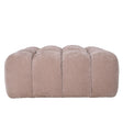 Taupe upholstered pouf with tufted design | Home Centre Direct UK