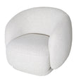 Cream boucle swivel chair with rounded backrest | Home Centre Direct UK