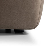 Soft truffle velvet sofa corner with black leg detail