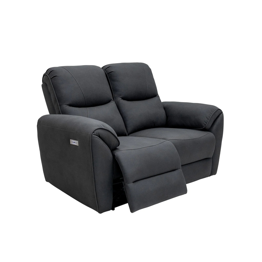 Charcoal Fabric Electric 2-Seater Recliner Sofa for Ultimate Comfort