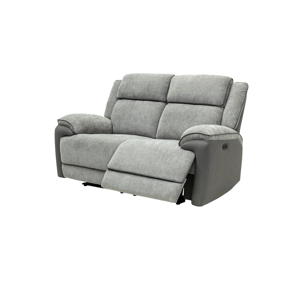 Marley Fabric Electric 2 Seater Recliner - Grey Mix
