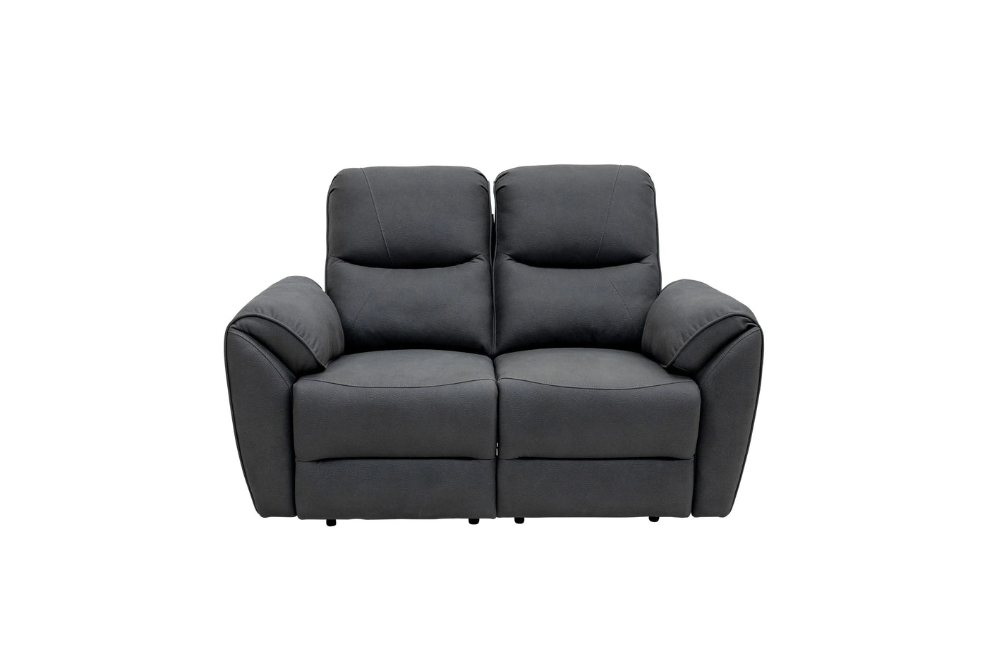 Charcoal Leather Electric 2-Seater Recliner Sofa for Ultimate Comfort
