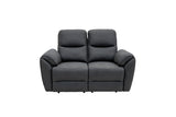 Charcoal Leather Electric 2-Seater Recliner Sofa for Ultimate Comfort
