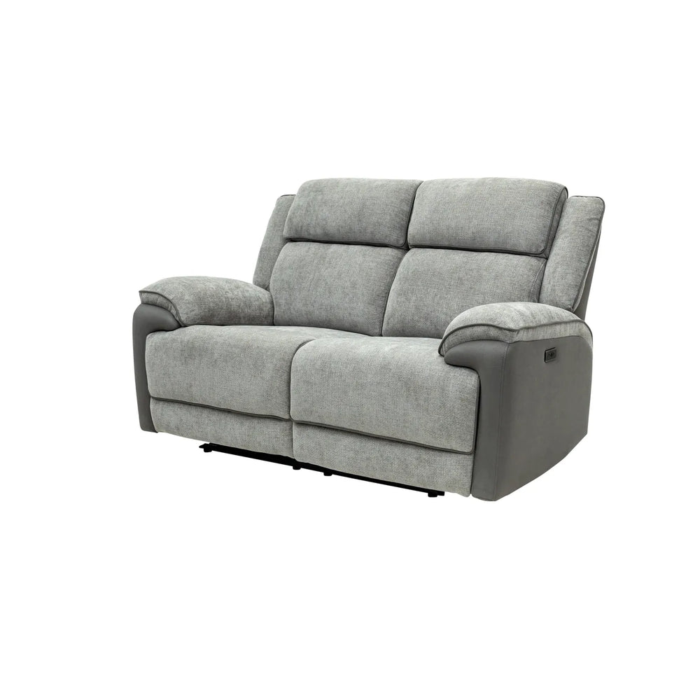 Marley Fabric Electric 2 Seater Recliner - Grey Mix