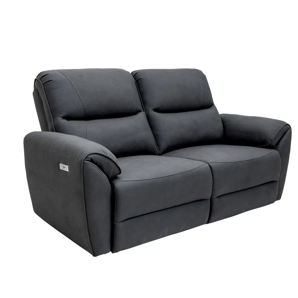 Charcoal Fabric Electric 2-Seater Recliner Sofa for Ultimate Comfort