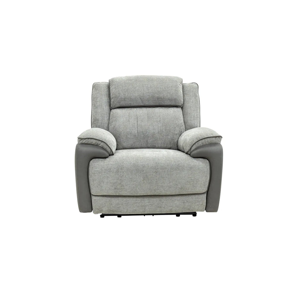 Marley Fabric Electric Armchair Recliner - Grey Mix