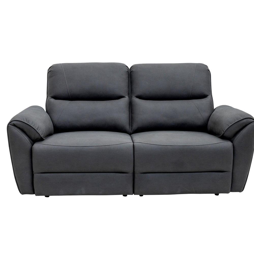 Charcoal Leather Electric 2-Seater Recliner Sofa for Ultimate Comfort