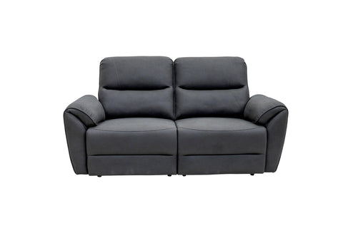 Charcoal Leather Electric 2-Seater Recliner Sofa for Ultimate Comfort