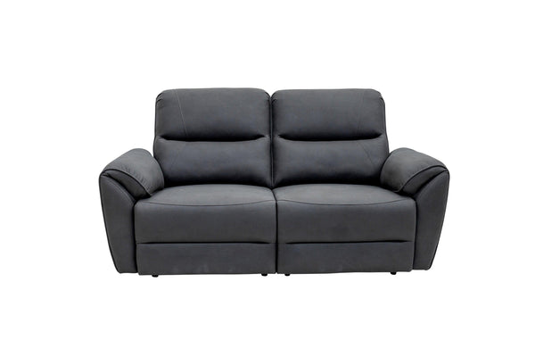 Charcoal Leather Electric 2-Seater Recliner Sofa for Ultimate Comfort