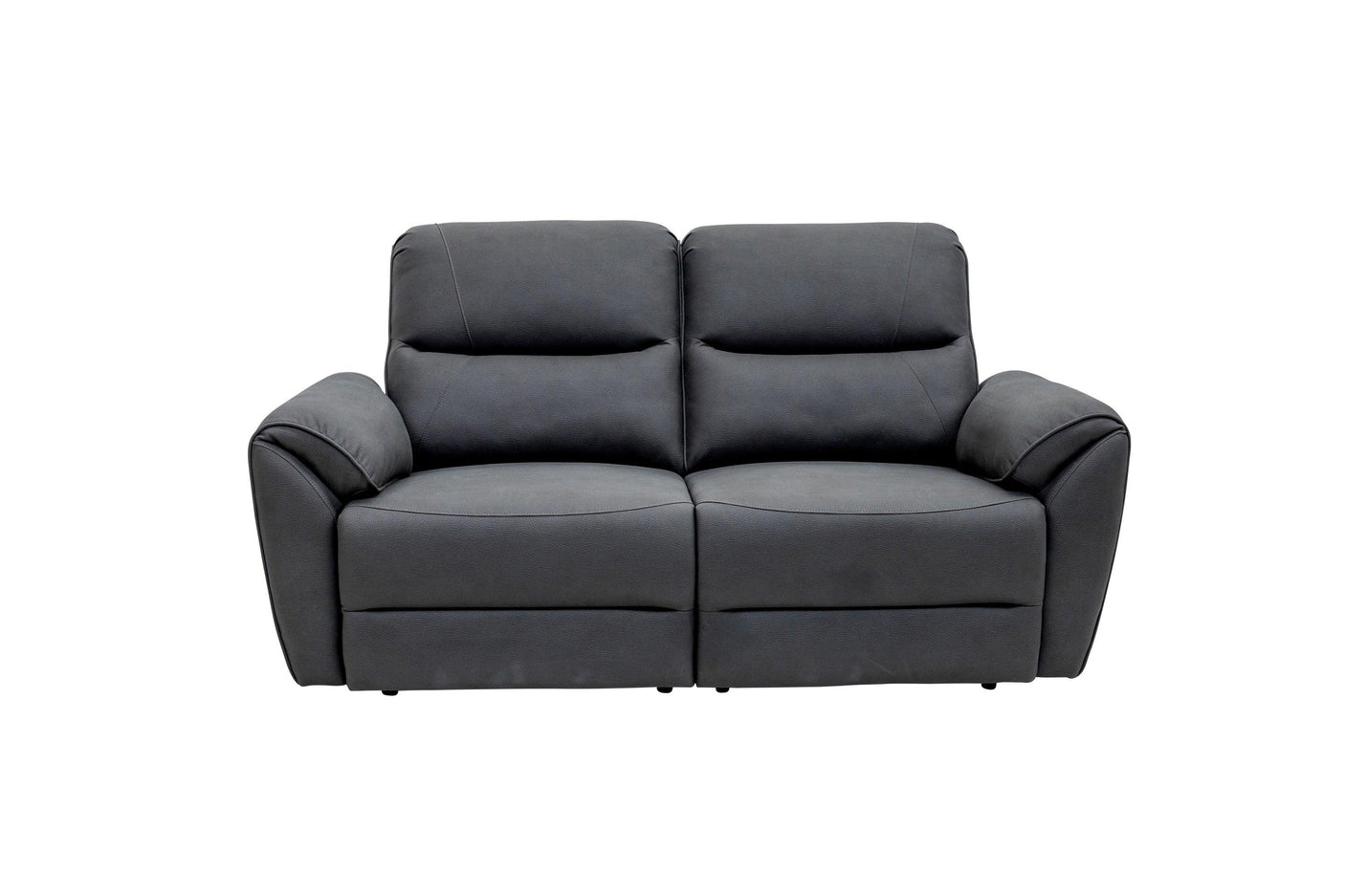 Charcoal Leather Electric 2-Seater Recliner Sofa for Ultimate Comfort