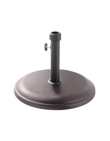Round metal parasol base with black adjustable pole for outdoor garden umbrella support