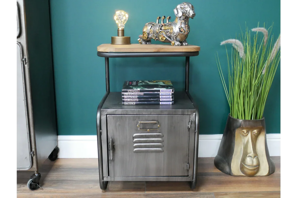 Industrial Bedside Cabinet - 7471