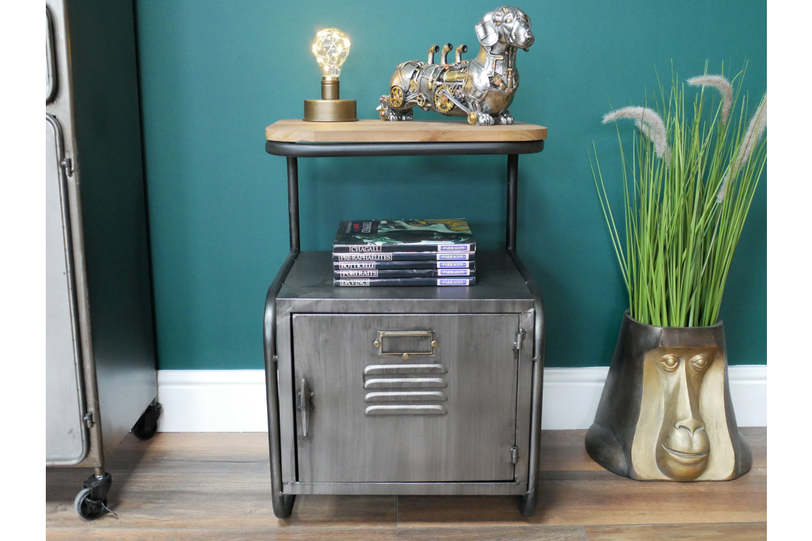 Industrial Bedside Cabinet - 7471