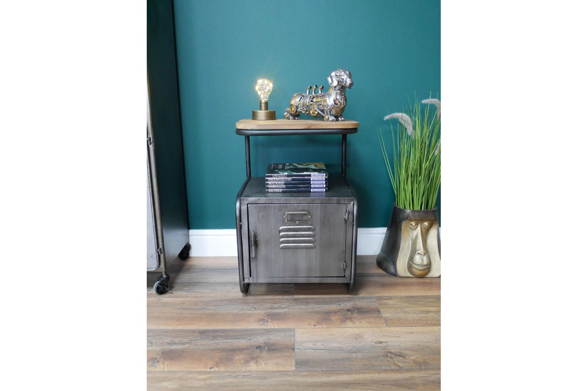 Industrial Bedside Cabinet