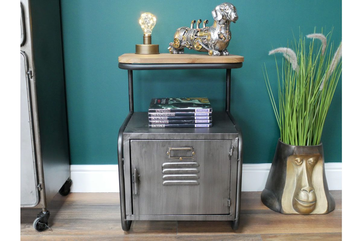 Industrial Bedside Cabinet
